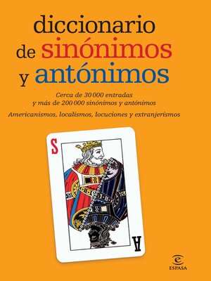 cover image of Diccionario de sinónimos y antónimos